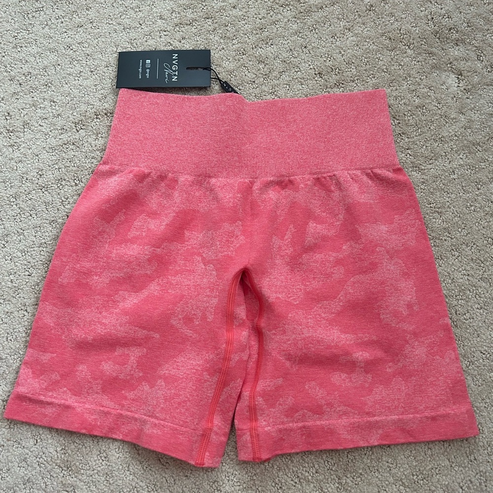 NVGTN pink camo biker shorts